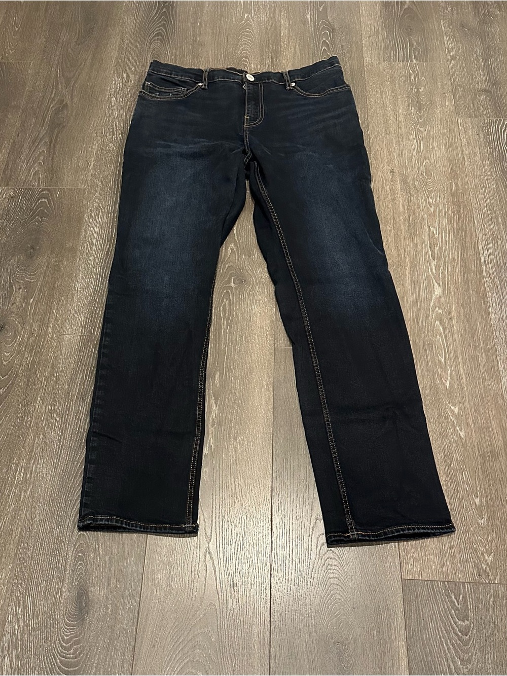 True Religion Section Row Seat Men's Dark Indigo Straight Jeans Size 34x34